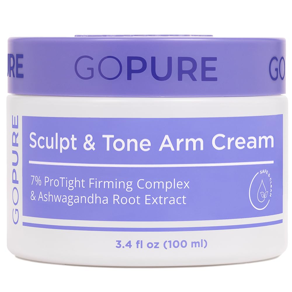 goPure Sculpt & Tone Arm Cream - Firming And Tightening Cream For Arms, Smooths Wrinkles, Deeply Hydrates, Firms Crepey