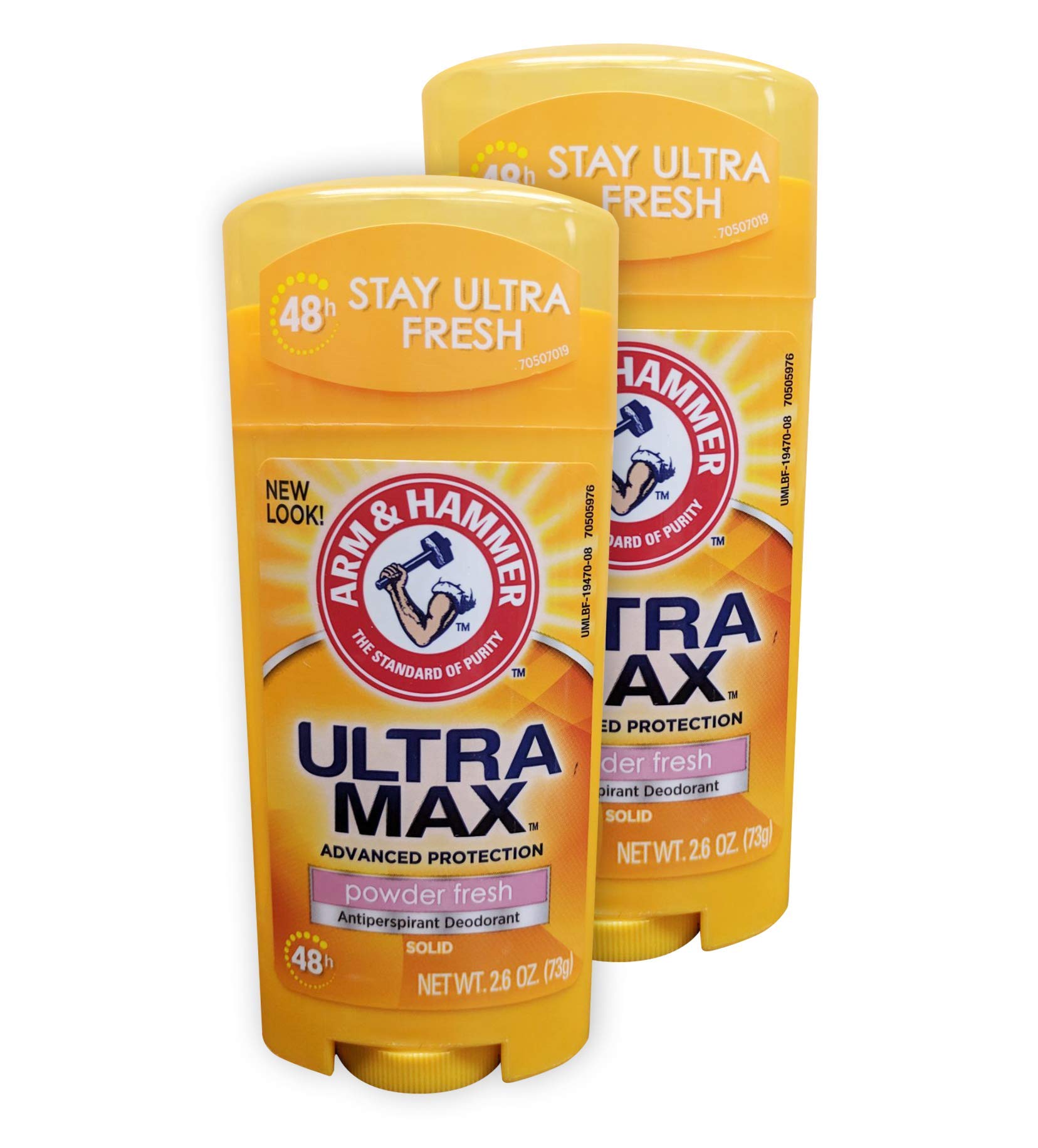 Arm & Hammer Ultramax Invisible Solid Powder Fresh Antiperspirant & Deodorant for Men and Women - Odor Protection, Swea